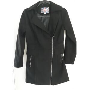 Miss London Women's Black Coat